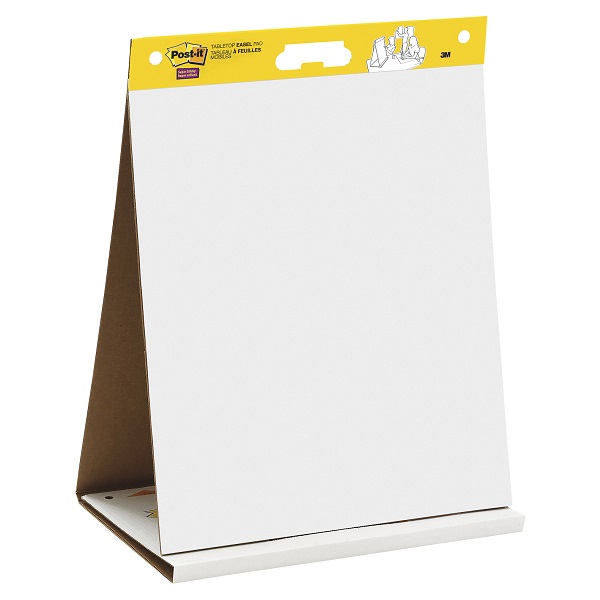 Postit® 563R SelfStick Table Top Easel Pad 508 x 584mm White