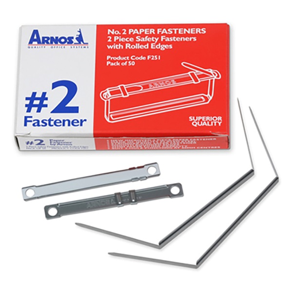 ARNOS F251 No.2 Metal File Fasteners Box 50