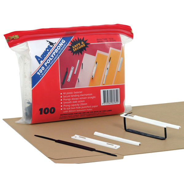 ARNOS Polyprong Plastic File Fasteners F218