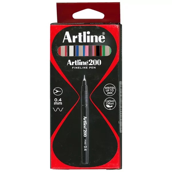Artline 200 Penne Fineliner Giallo - Confezione Da 12 | Punta 0.4mm | Per Disegno Tecnico - Foto 10