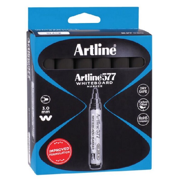 Artline 577 Whiteboard Markers Bullet Tip Green 157704 Box 12