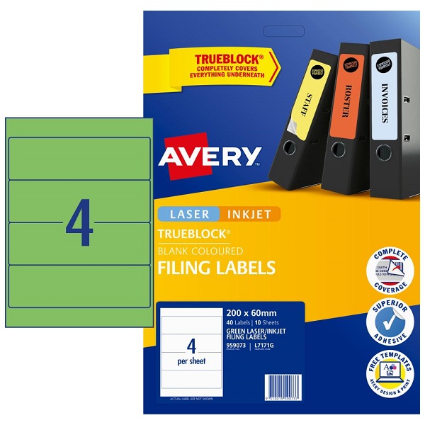 avery a4 labels 4 per sheet