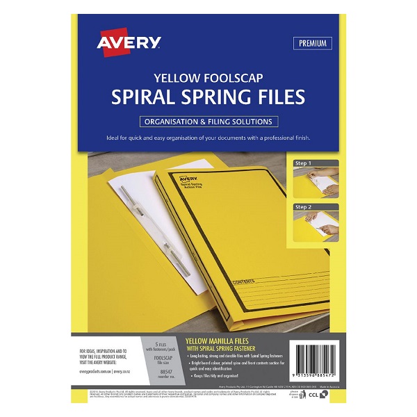 Croxley Accessible File Foolscap – Light Yellow (Pack Of 20) – Tool&Home - View #3