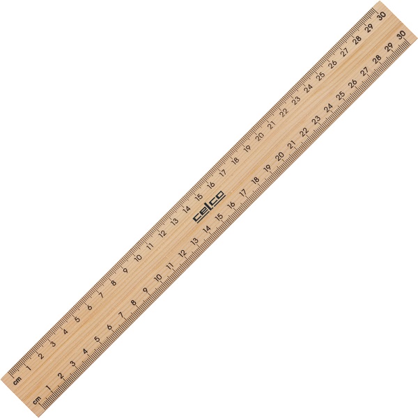 CELCO Polished Wood Ruler 30cm