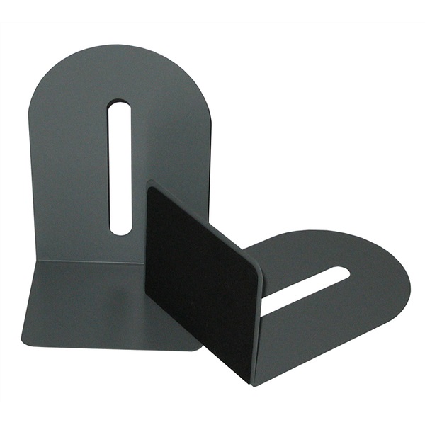 COLBY KW221 Heavy Duty Metal Book Ends Pair Grey