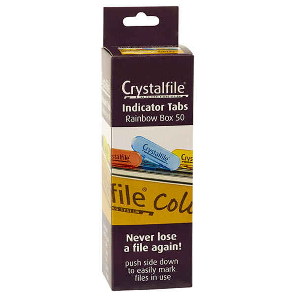 Crystalfile® Suspension File Indicator Tabs Rainbow11365C
