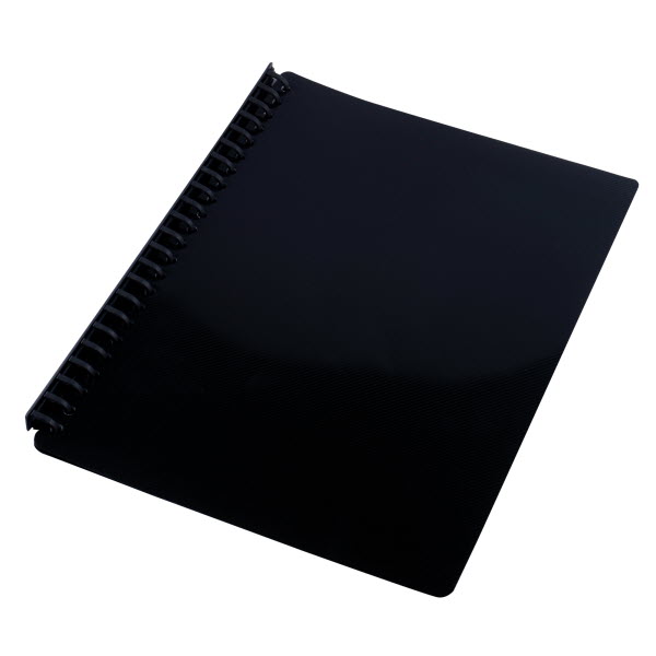 CUMBERLAND A4 Refillable Display Book Black with 20 Pockets