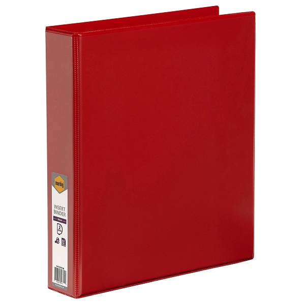 MARBIG Clearview 38mm 2D Ring Insert Binder A4 Red 5412003B