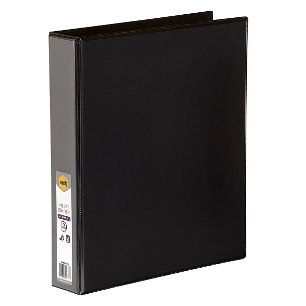 MARBIG Clearview 38mm 3D Ring Insert Binder A4 Black 5413002B