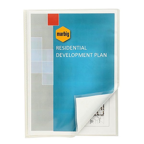 MARBIG Flic File 20 Pocket A4 Display Book with Insert Cover 22006