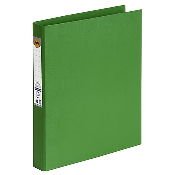 MARBIG PE Linen 25mm 2D Ring Binder A4 Green 5022104
