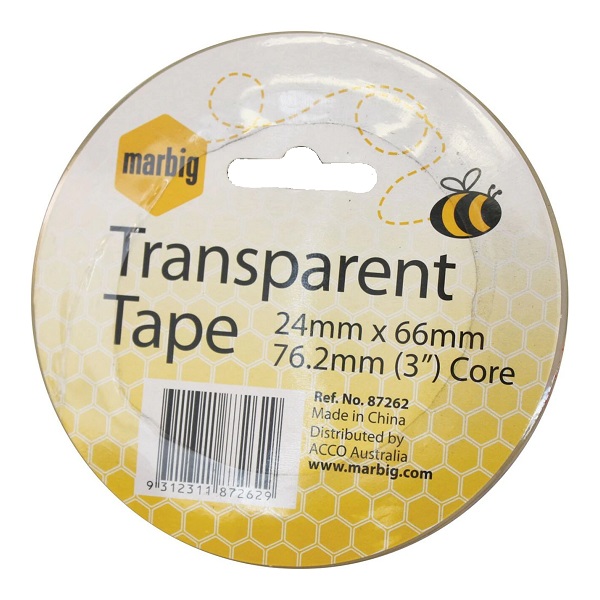 MARBIG Transparent Office Tape 24mm x 66m Roll 87262