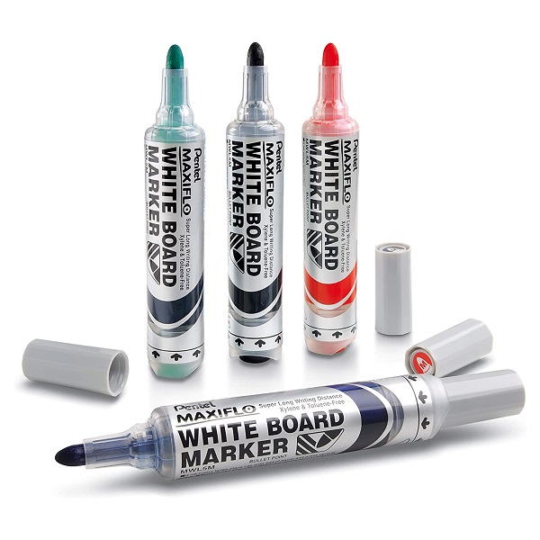 MAXIFLO™ MWL54 Liquid Ink Whiteboard Markers Bullet Assorted, Pack 4