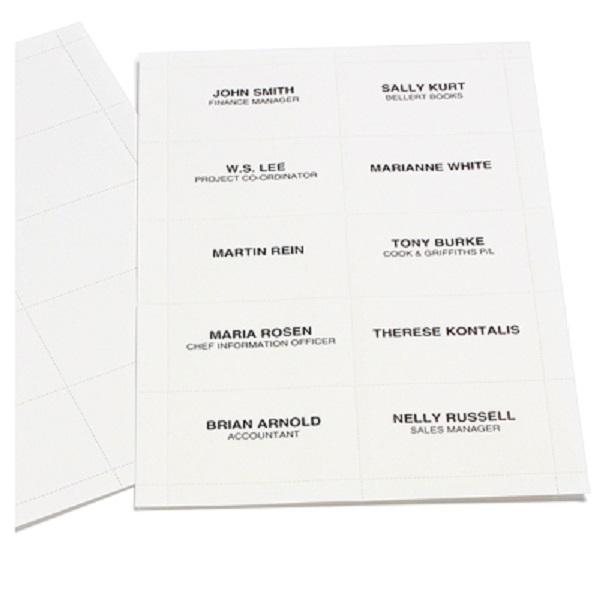 REXEL Convention Card Holder Insert Refills, Pack 250 90055