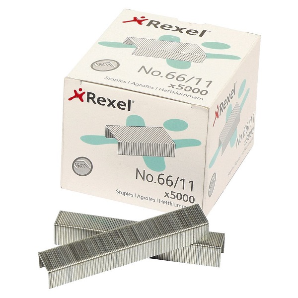 REXEL No.66/11 Heavy Duty Staples, Box 5000 R06070