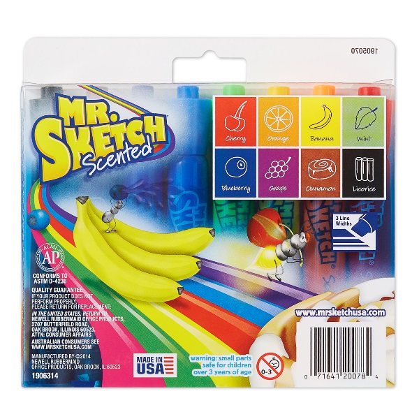 Sanford Mr Sketch® Scented Markers Assorted, Pack 8 1905070