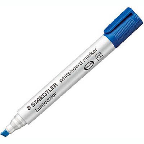 STAEDTLER® 351 B-3 Lumocolor® Whiteboard Markers Chisel Tip Blue, Box 10