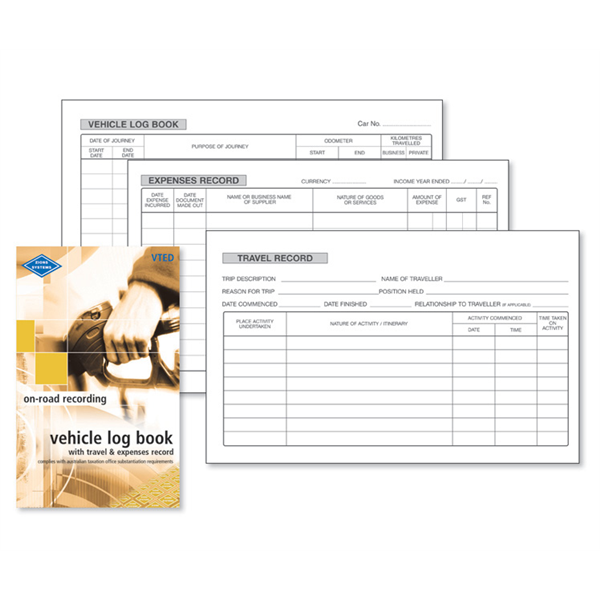Zions OnRoad Recording Vehicle Log Travel & Expenses Record Book VTED