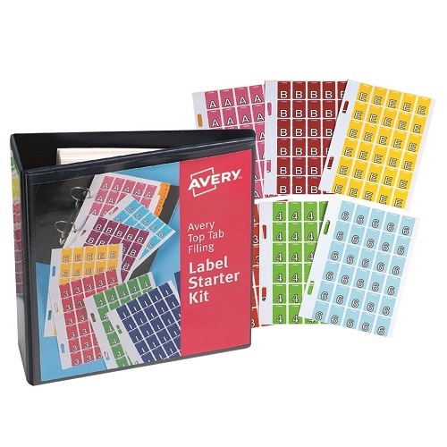 AVERY® 43300 Top Tab Lateral File Label Starter Kit