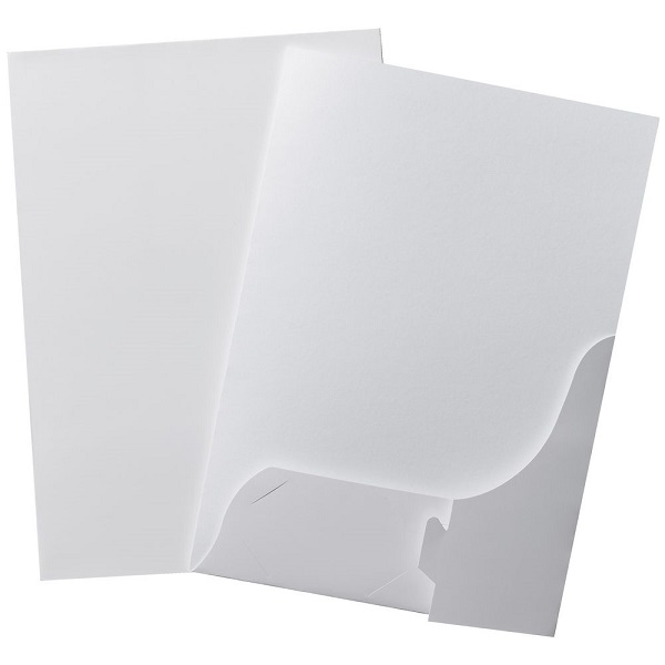 MARBIG Professional Series Presentation Folders A4 White Gloss 1104308